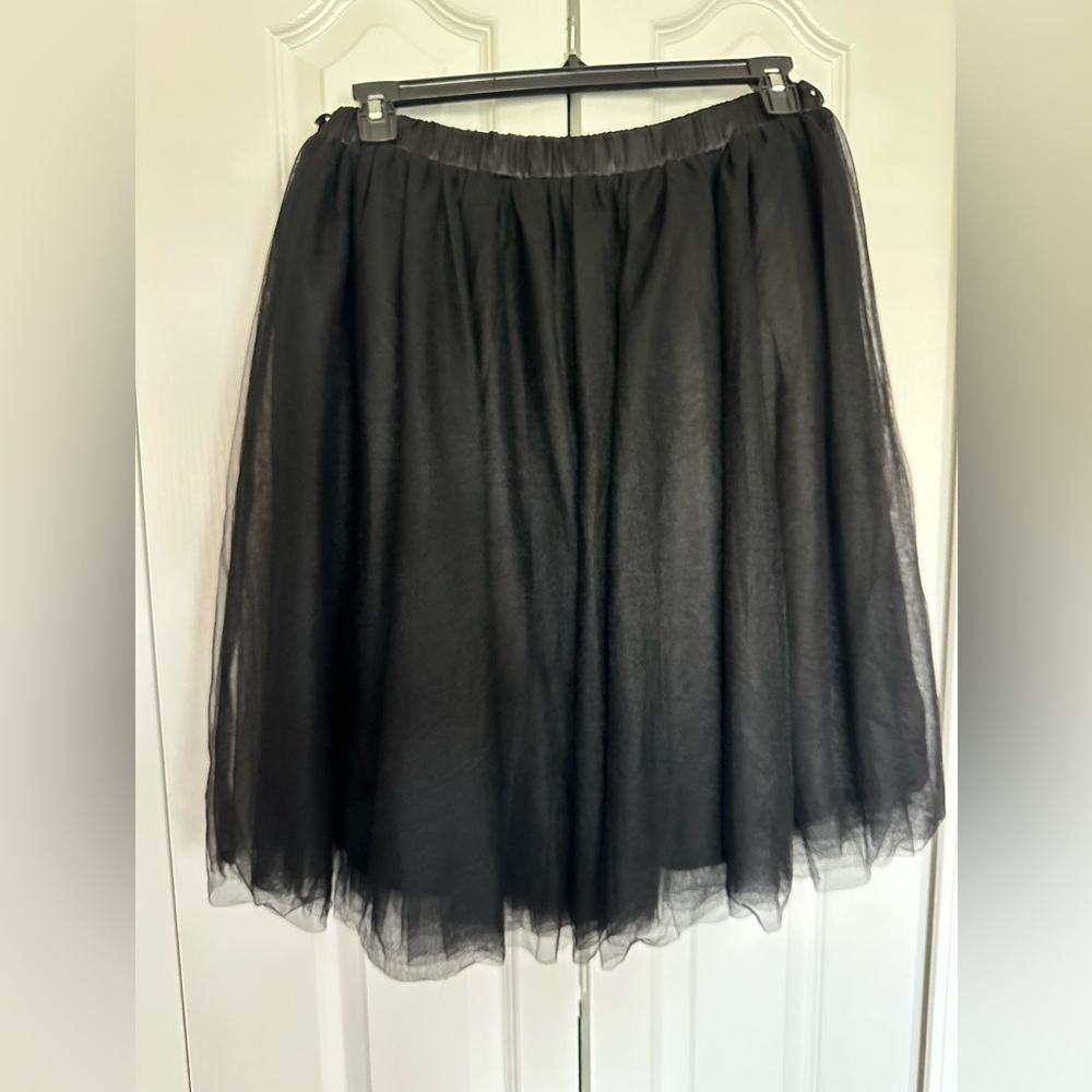 Elegant Black Tulle Skirt
